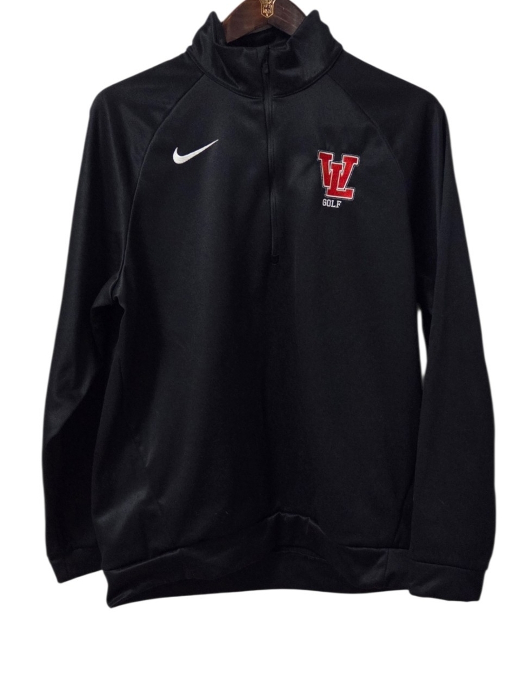 Nike Dri FIT West Lafayette WL Golf Quarter Zip Pullover Black Mens Large